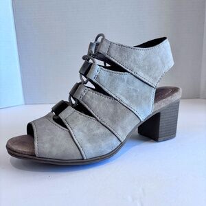 Rockport Cobb Hill Collection Women's Hattie LaceUp Suede Side Zip Sandals SZ9.5